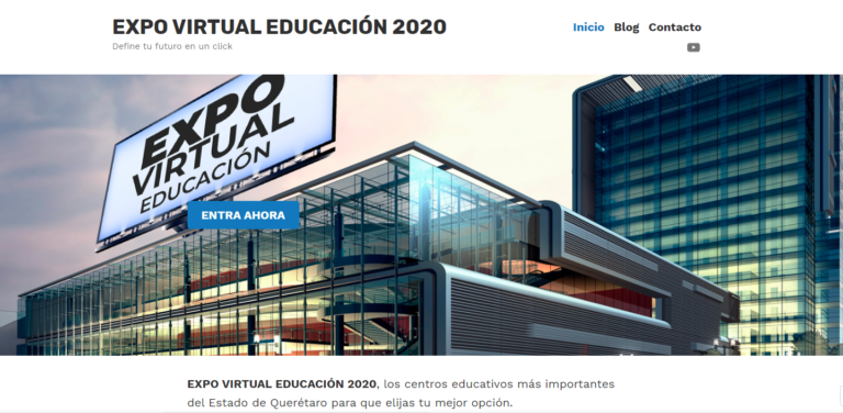 Expo Virtual Educación 2020, plataforma para la exposición de instituciones educativas