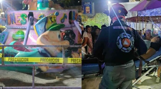 Falla en juego mecánico deja tres heridos en Monterrey