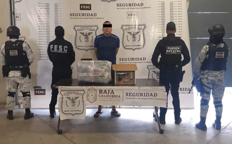 Aseguran fentanilo y armamento en Baja California