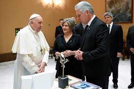 Díaz-Canel, presidente de Cuba, se reúne con el Papa Francisco