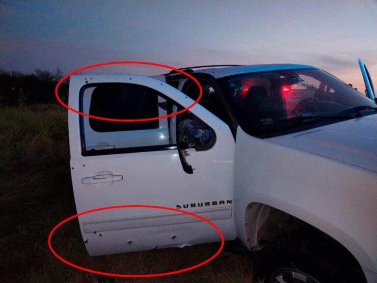 Atacan vehiculo donde viajaba secretario de Gobierno de Tamaulipas