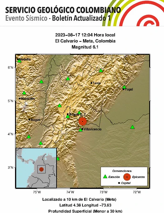 Fuerte sismo se registra en Bogotá