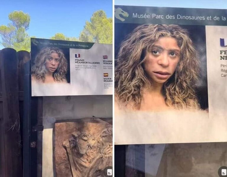 Foto de Shakira modificada es usada para representar a mujer Neandertal